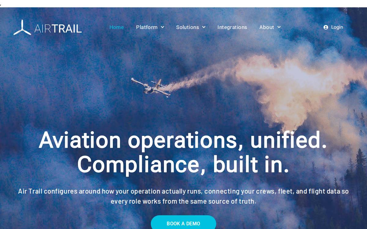 Air Trail website preview