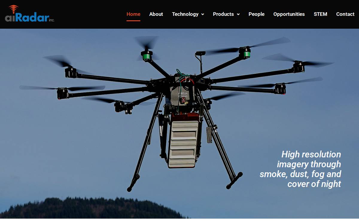 aiRadar Inc. website preview