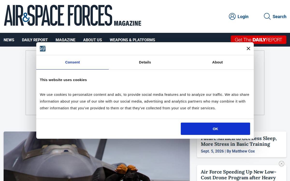 Airandspaceforces website preview