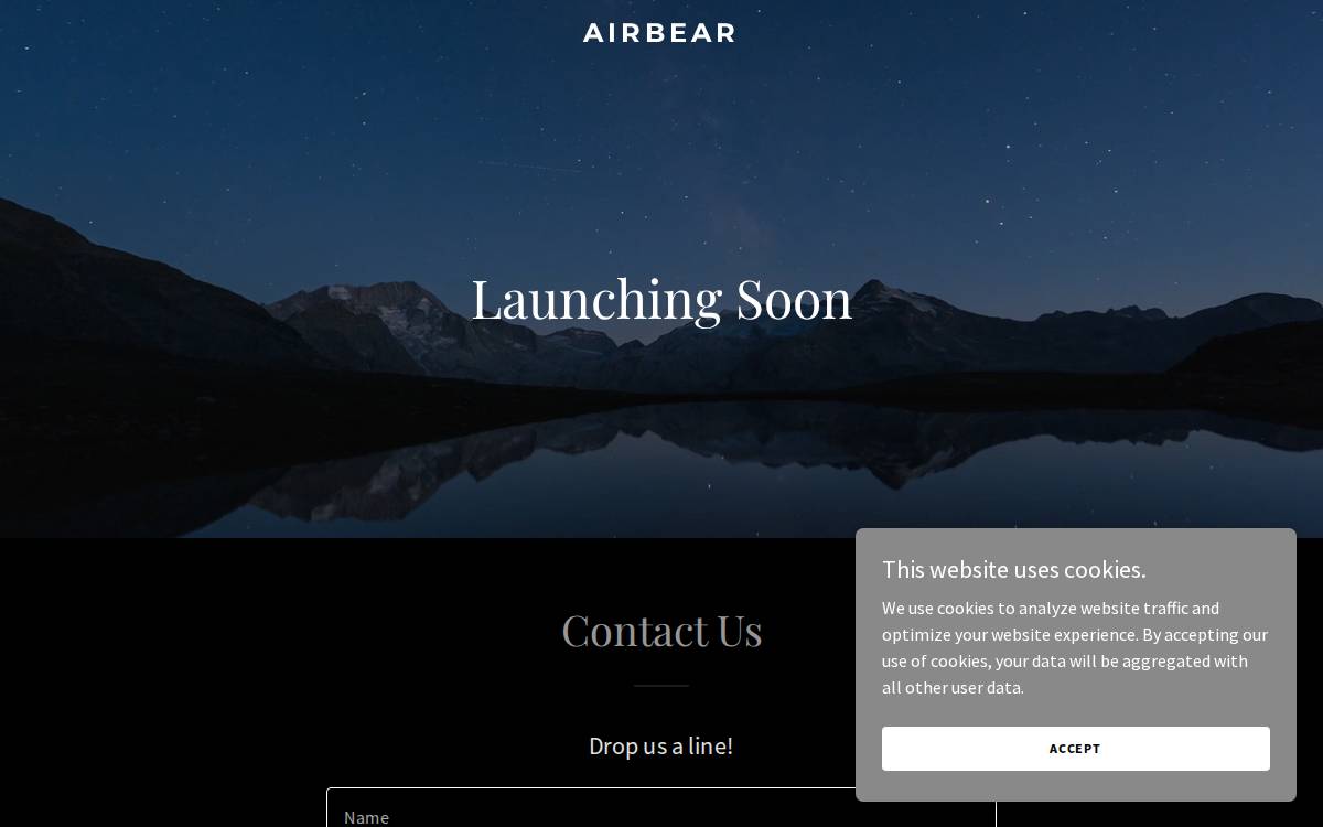 AirBear website preview