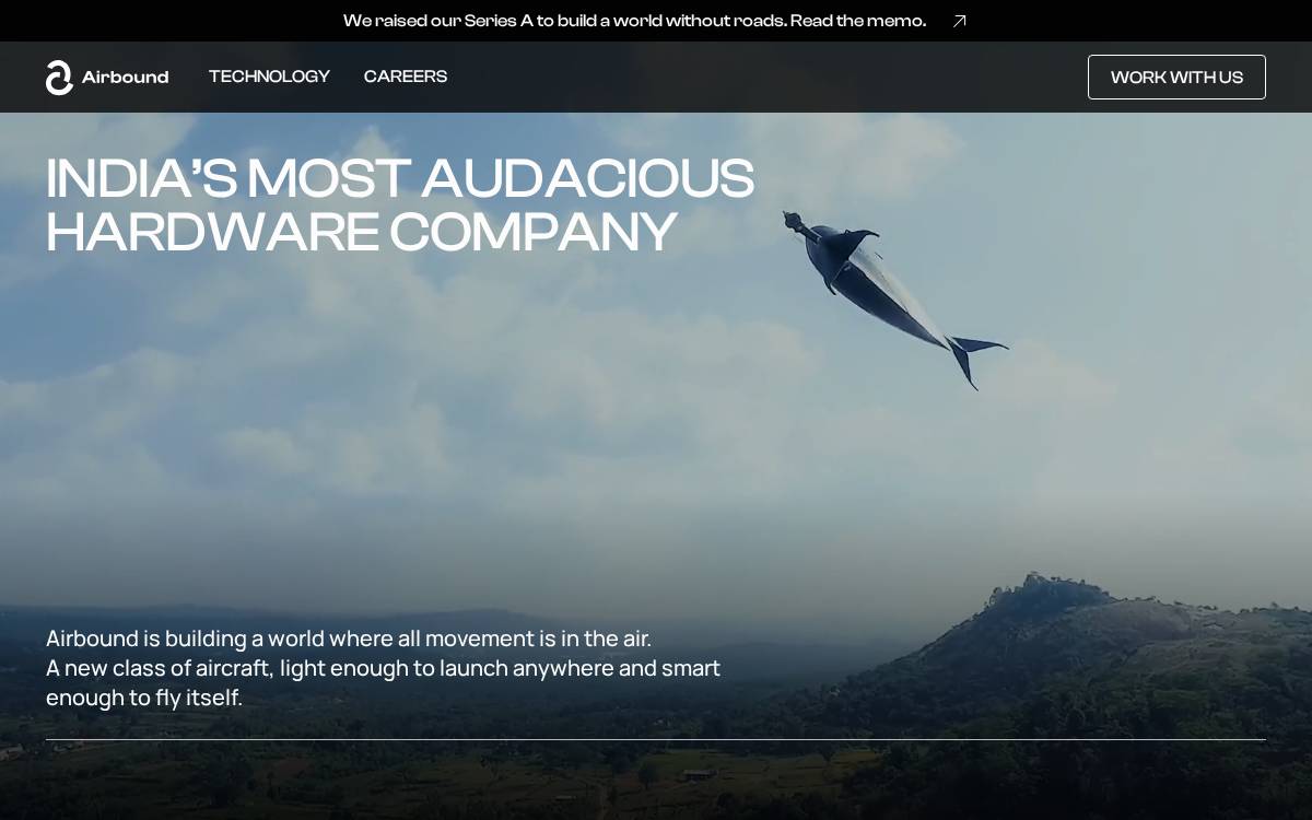 Airbound website preview