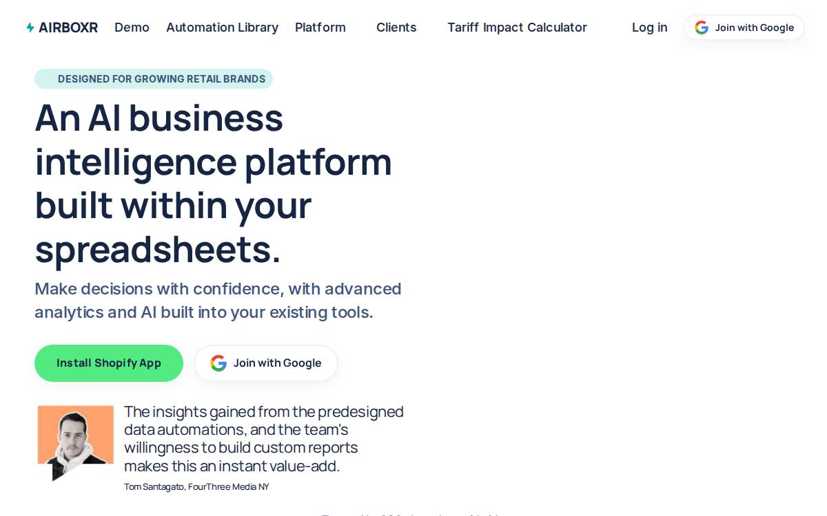 Airboxr website preview