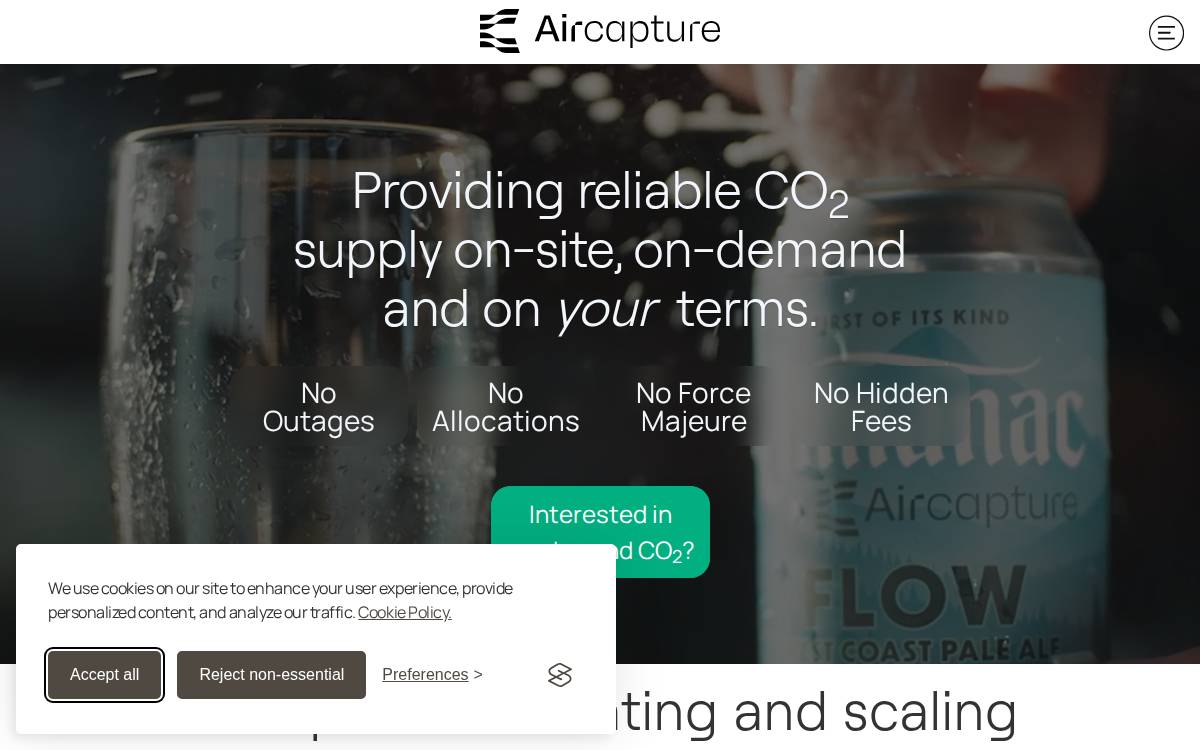 Aircapture website preview