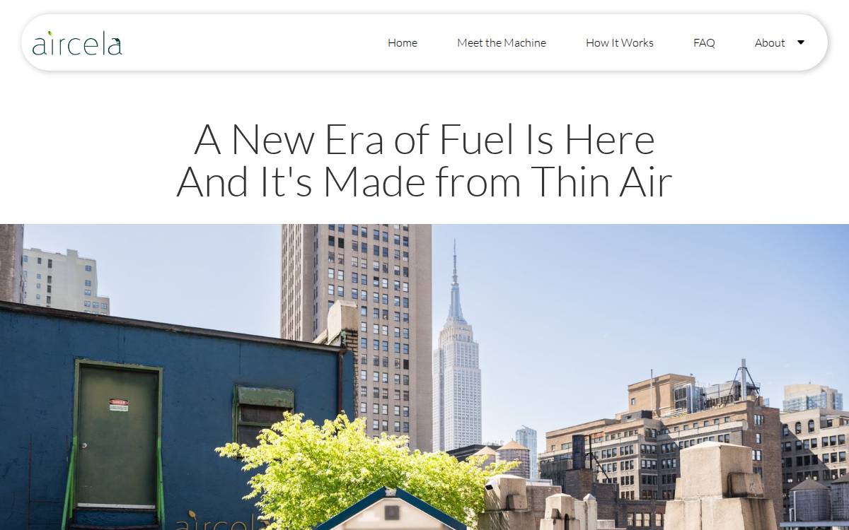 Aircela website preview