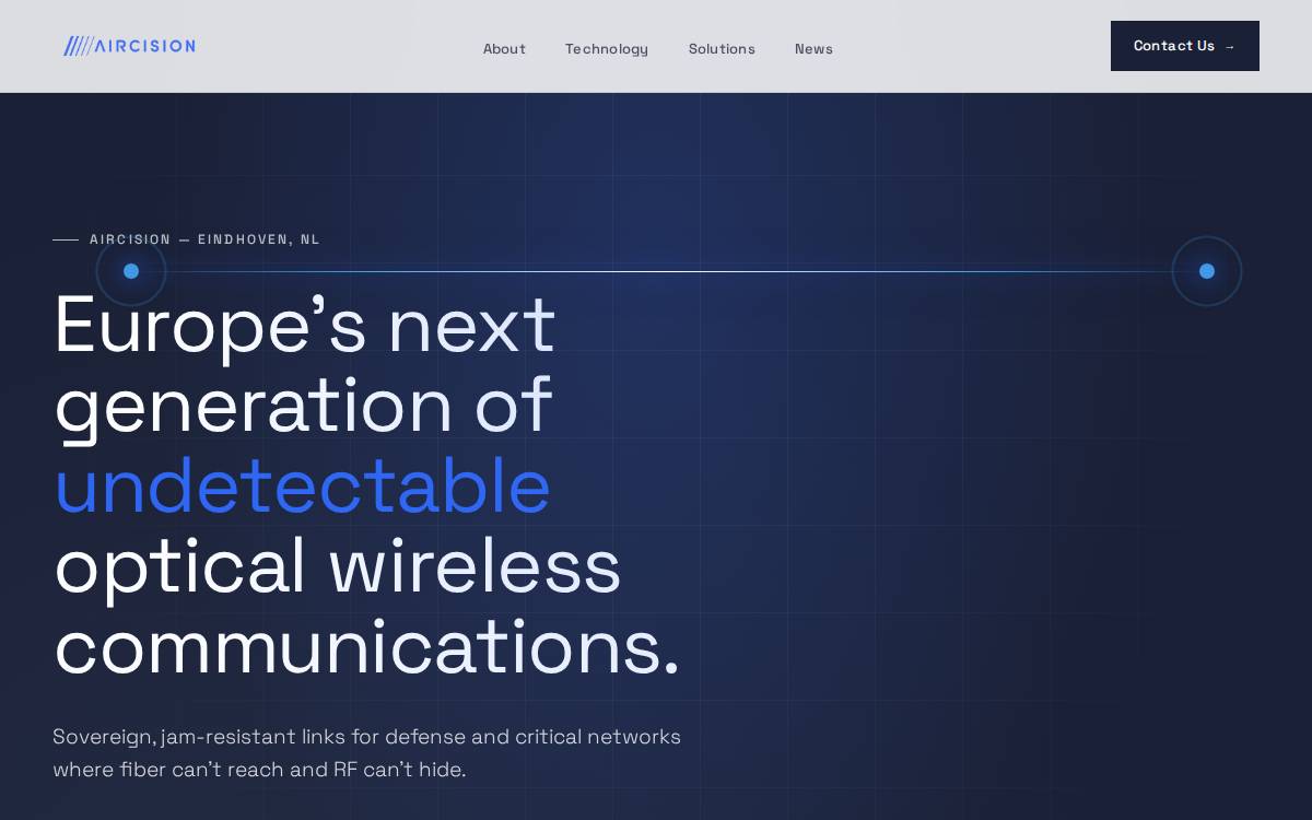 Aircision website preview