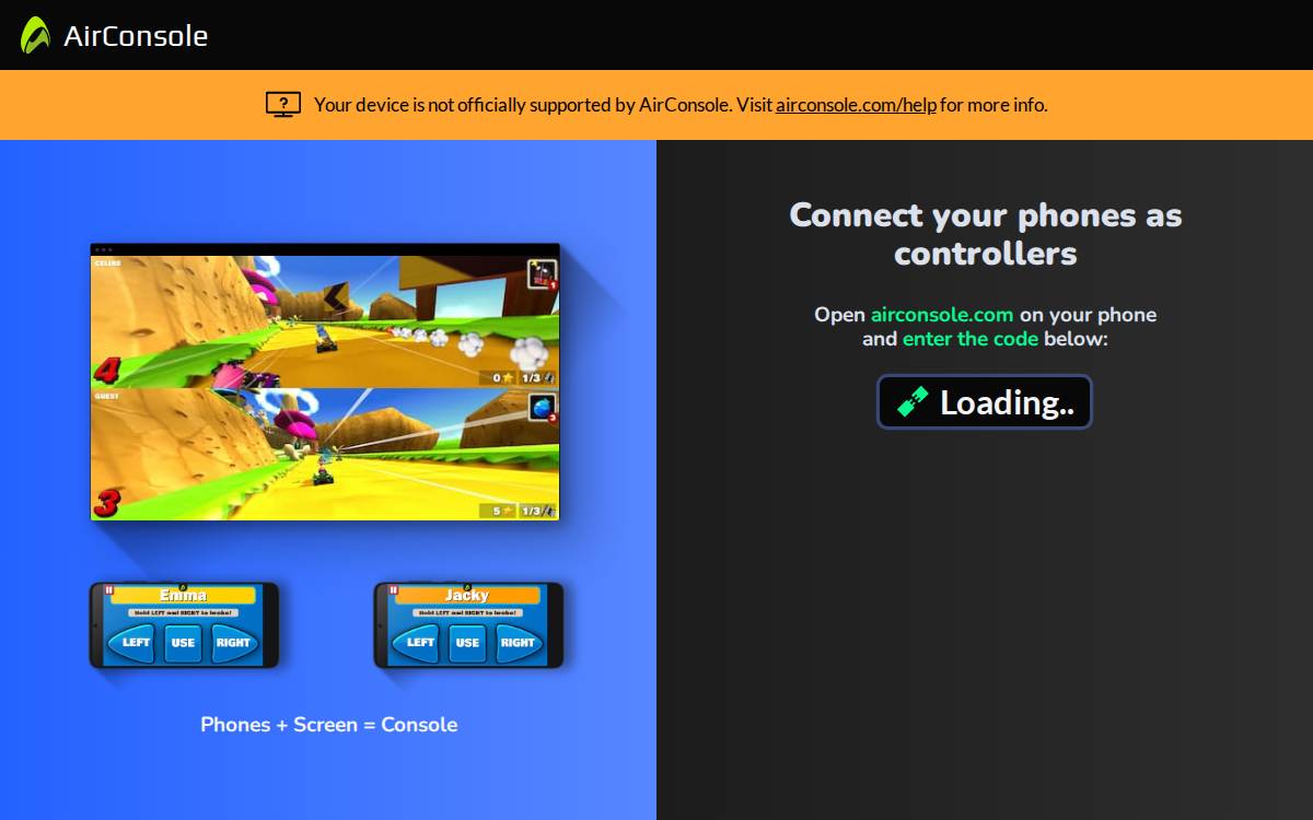 AirConsole website preview