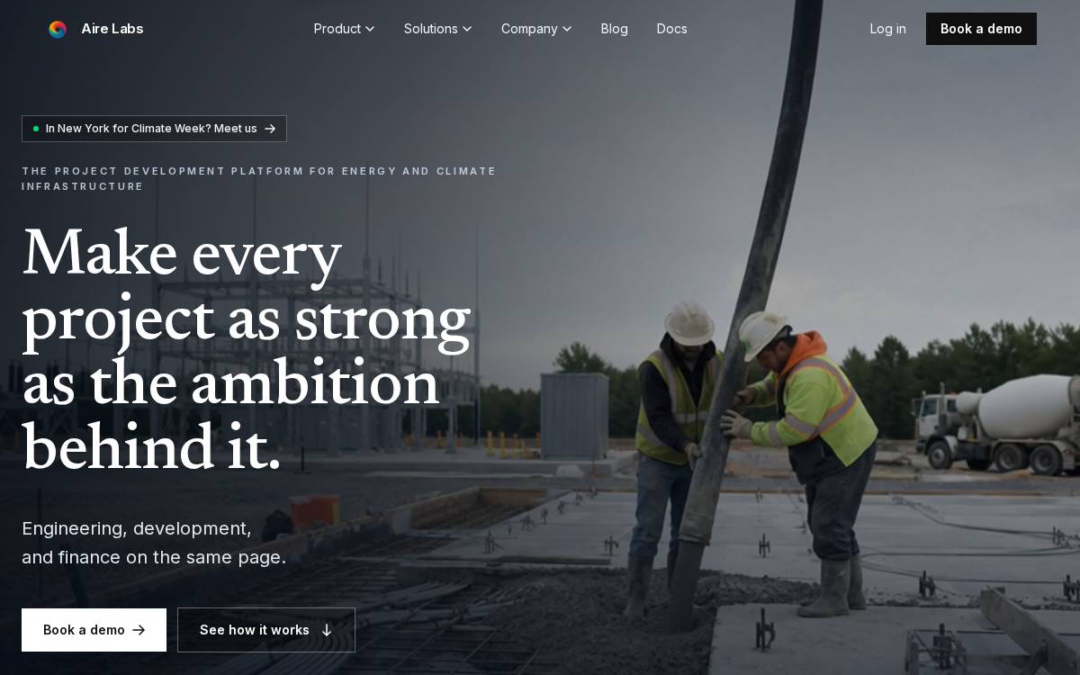 Aire Labs website preview
