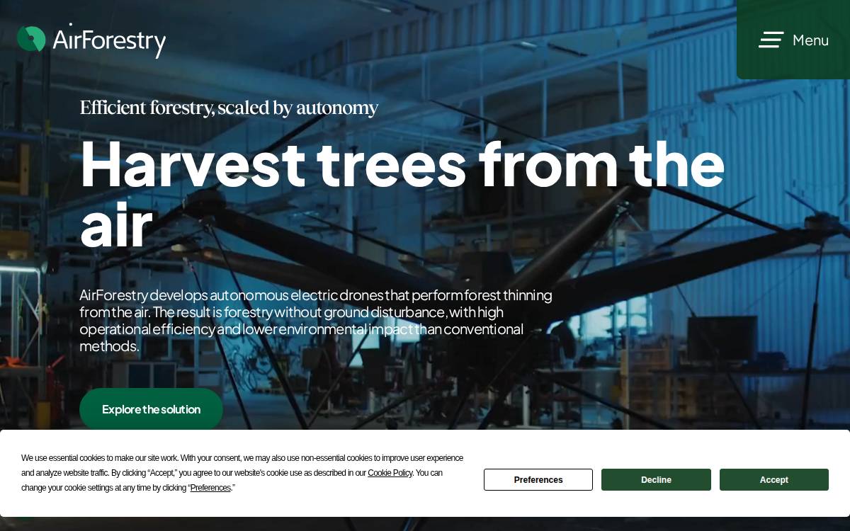 AirForestry website preview