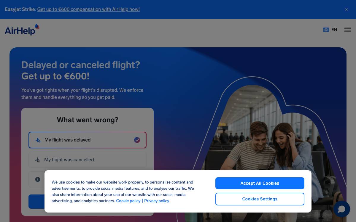 Airhelp website preview