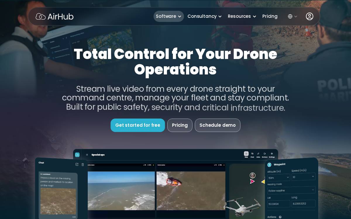 Airhub website preview