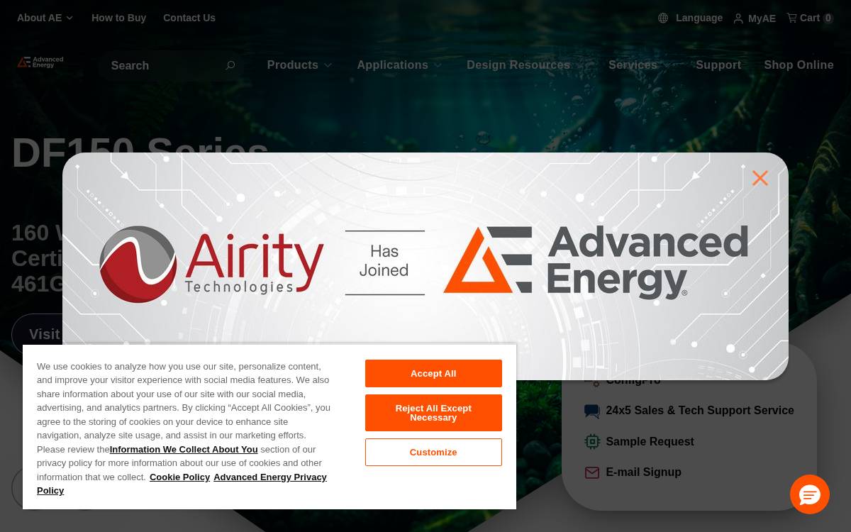 Airity Technologies website preview