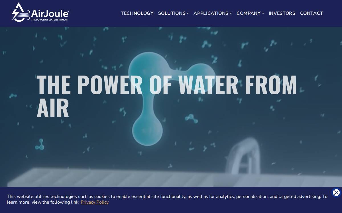 Airjouletech website preview