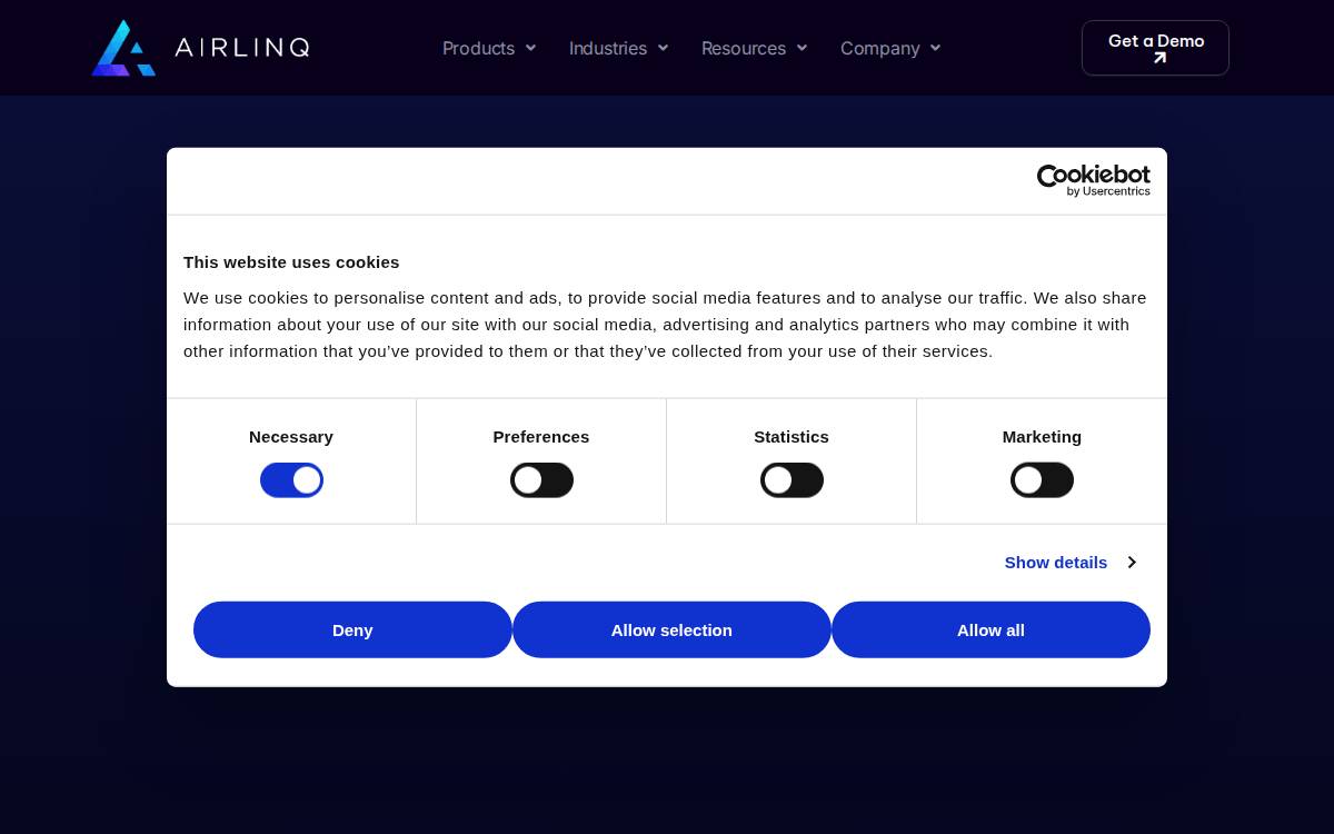 Airlinq website preview