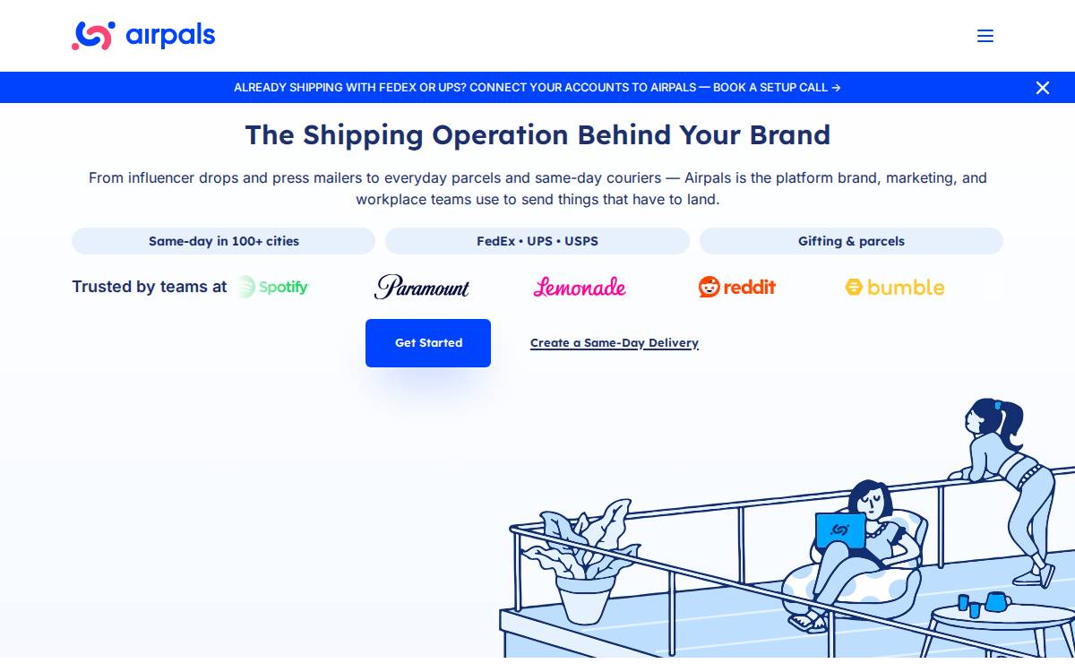 Airpals website preview