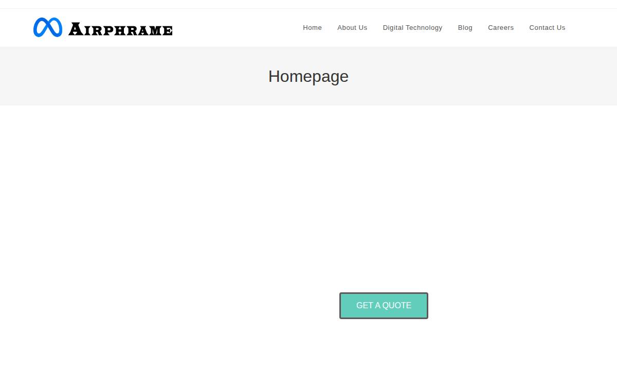 AirPhrame website preview