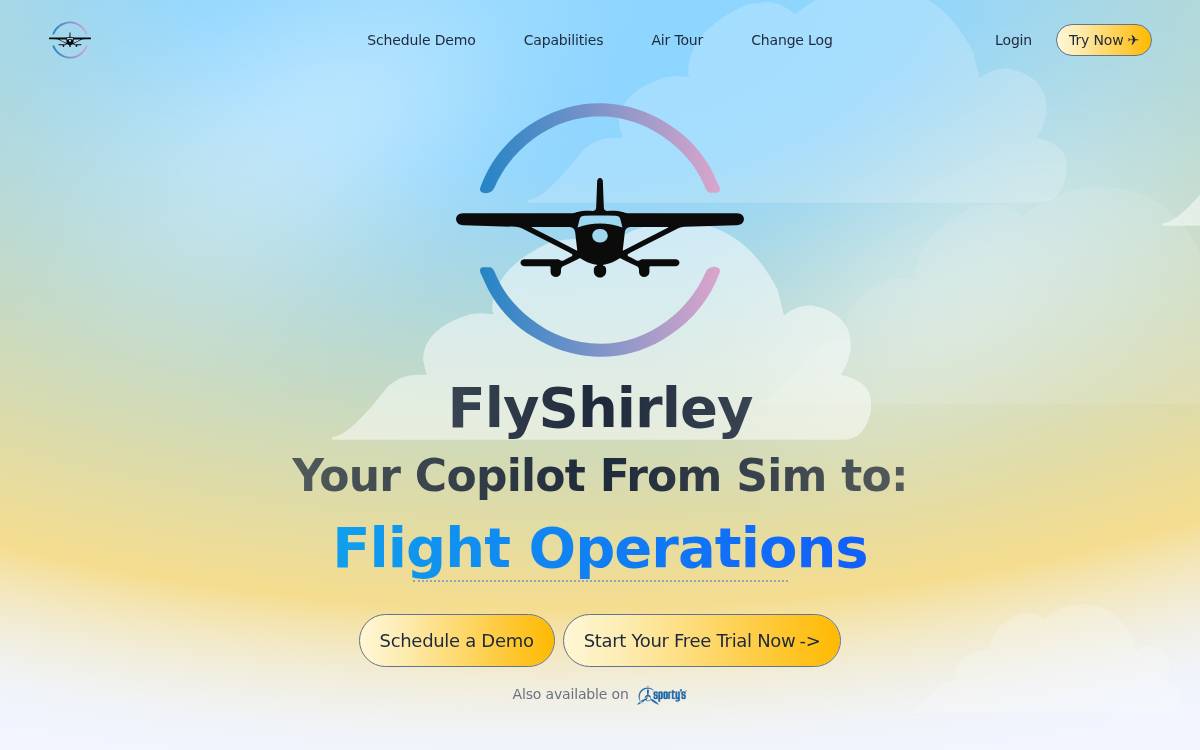 Airplane website preview