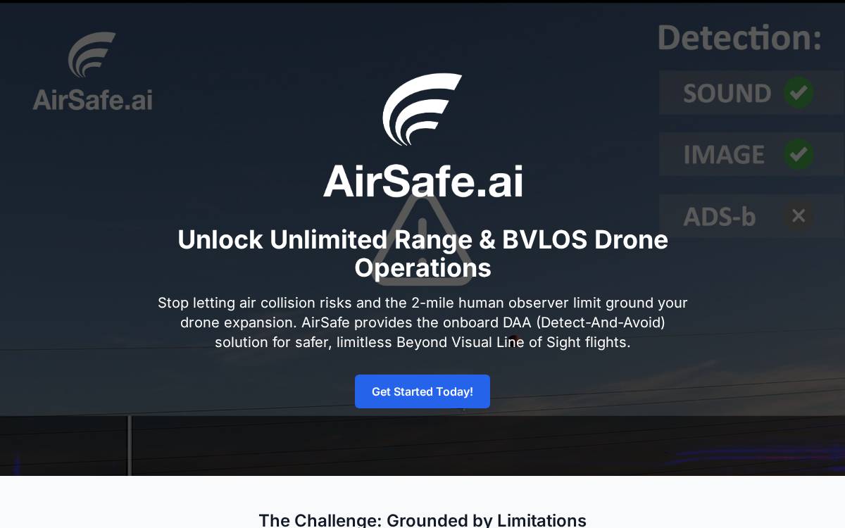 AirSafe.AI website preview