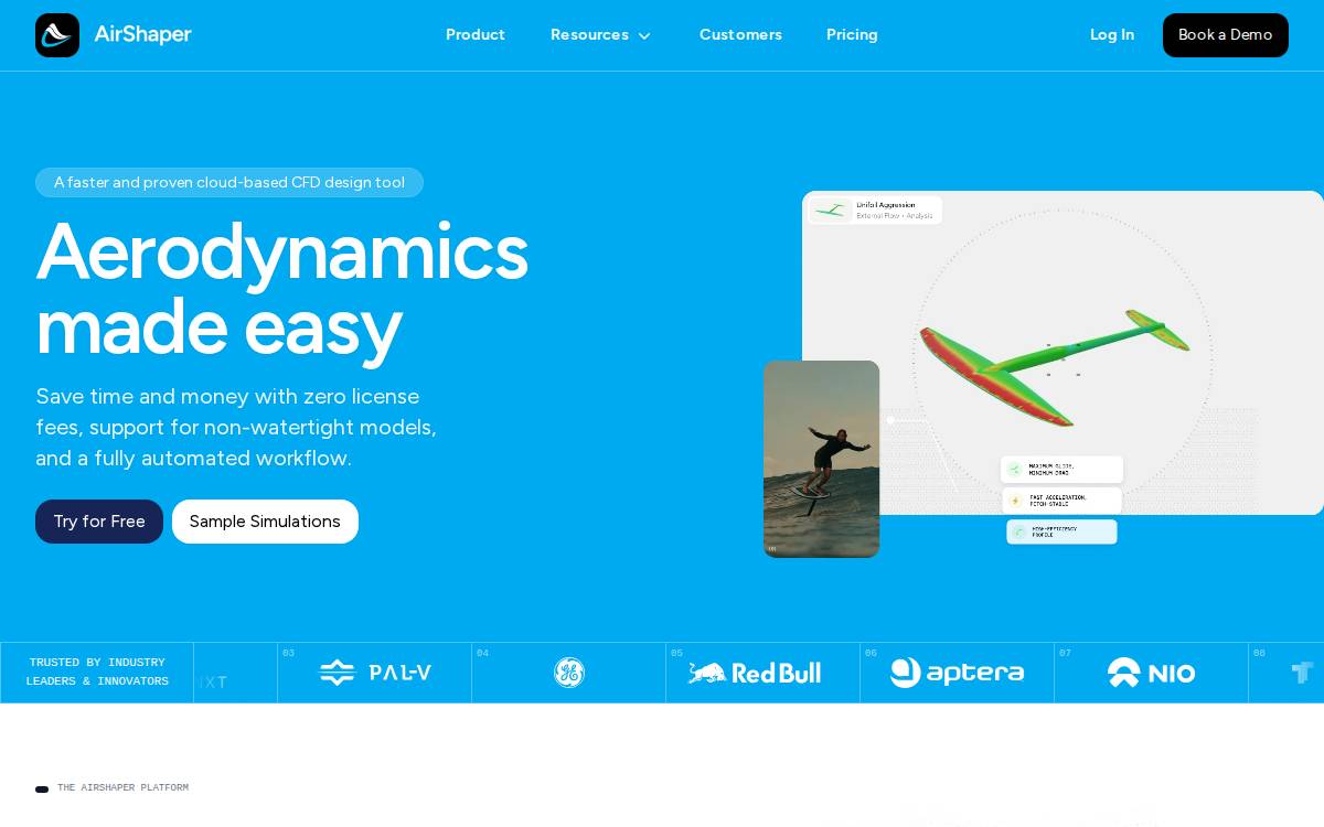 AirShaper website preview