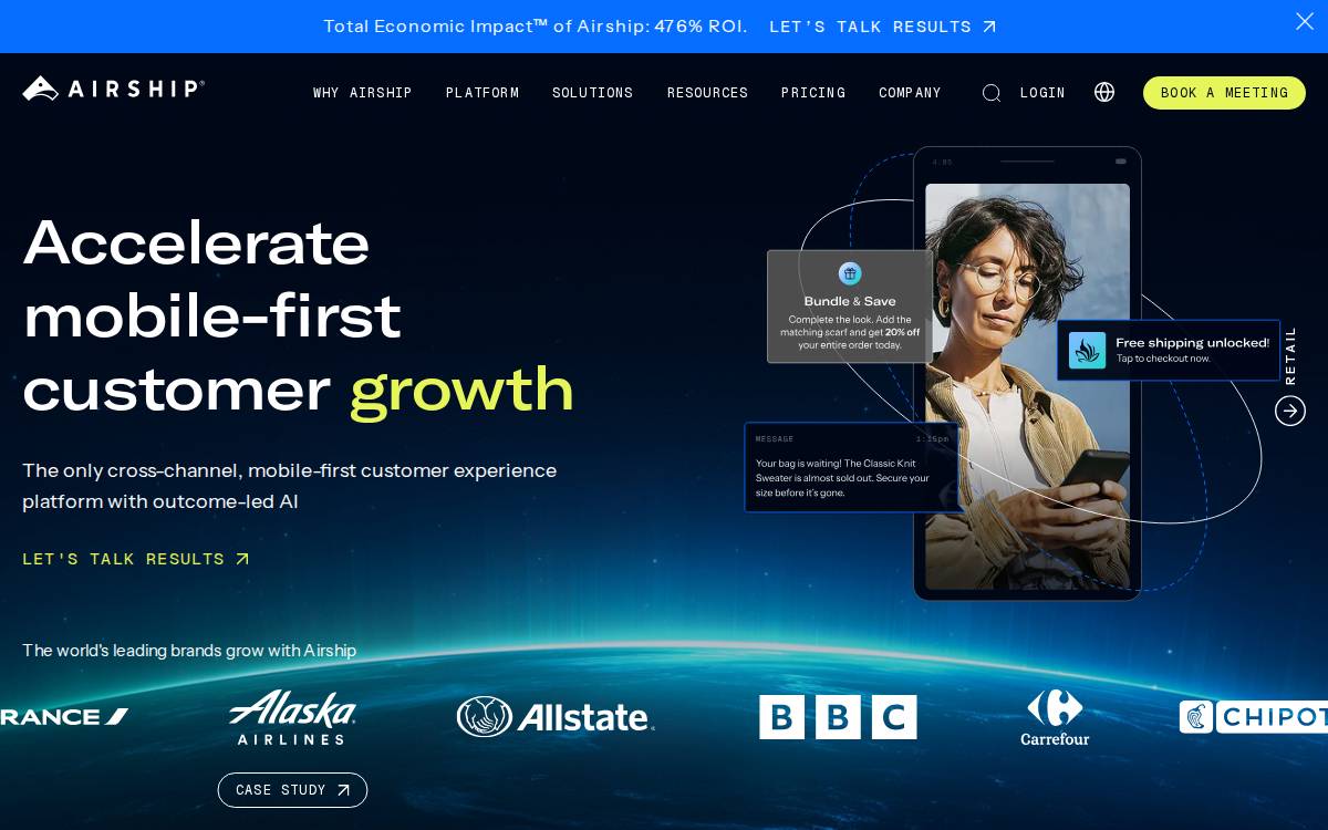Airship website preview