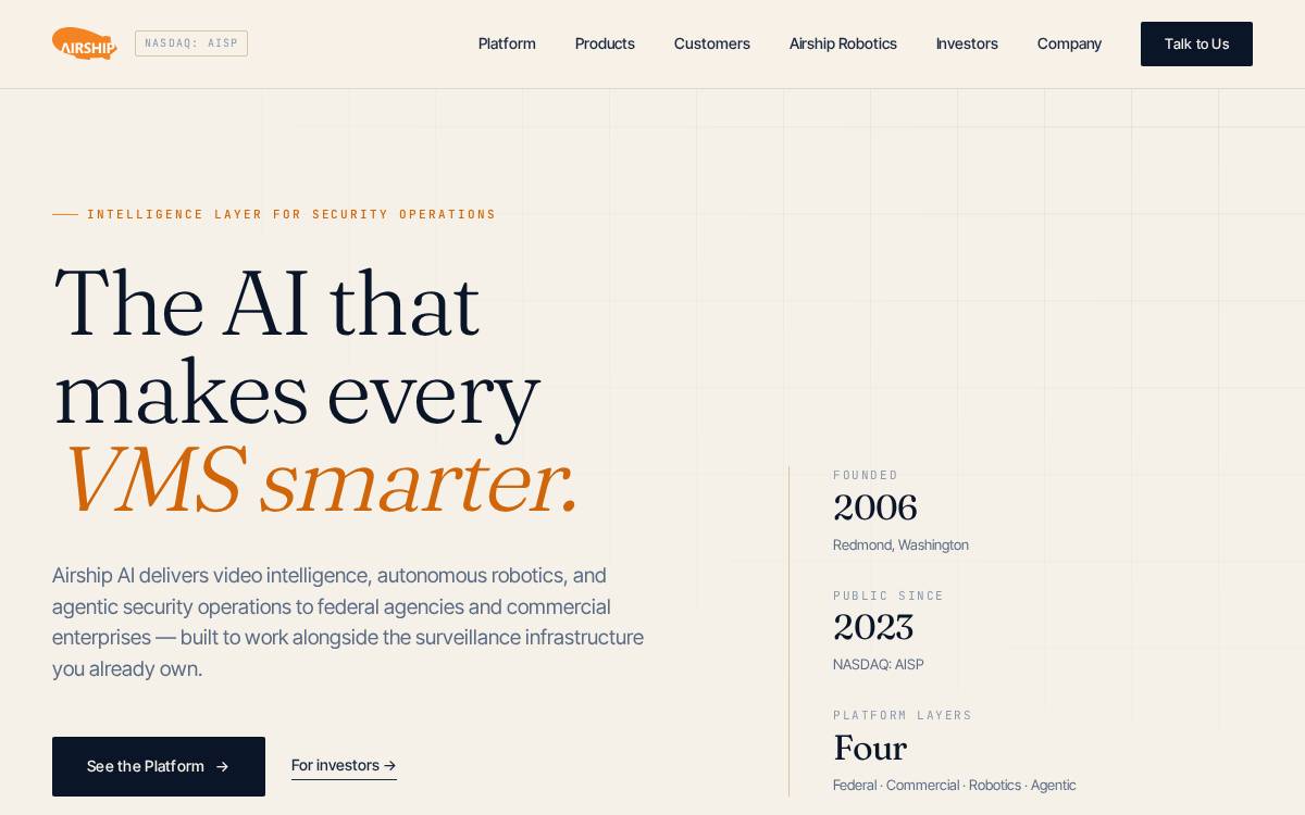 Airship AI Holdings website preview