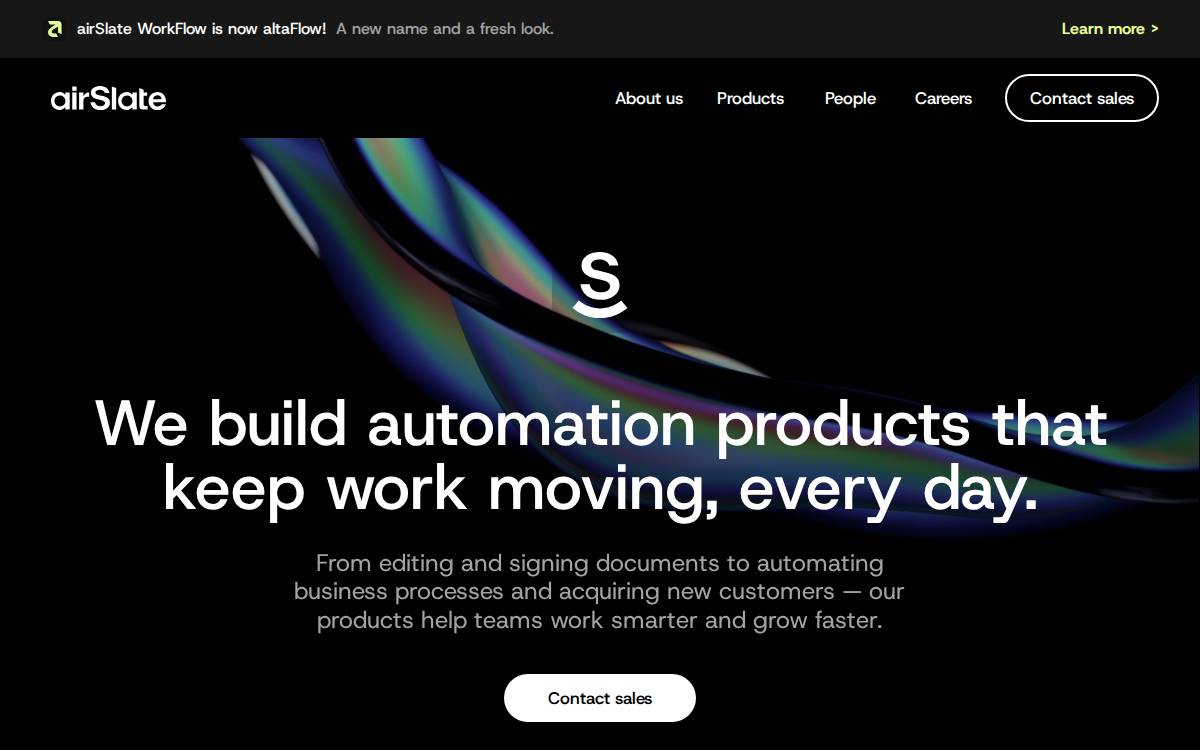 airSlate Website website preview