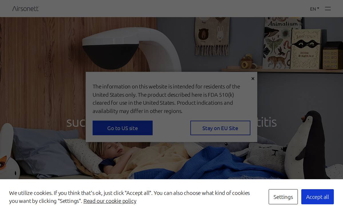 Airsonett website preview