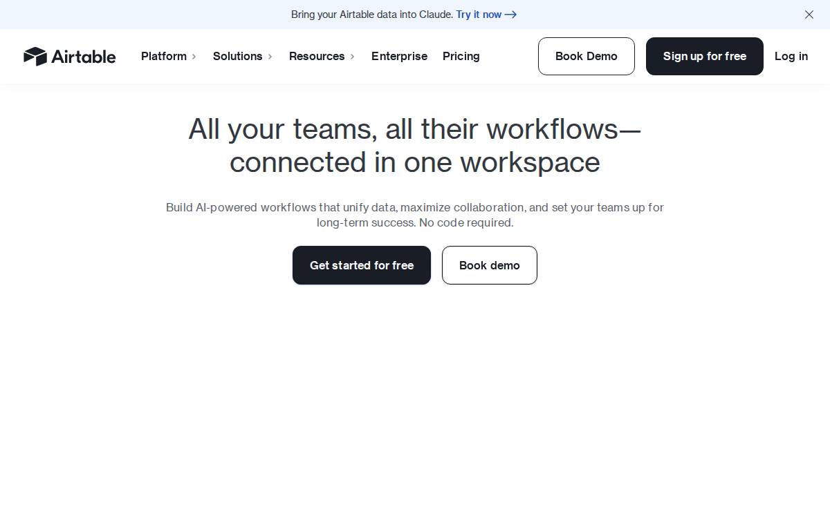 Airtable website preview