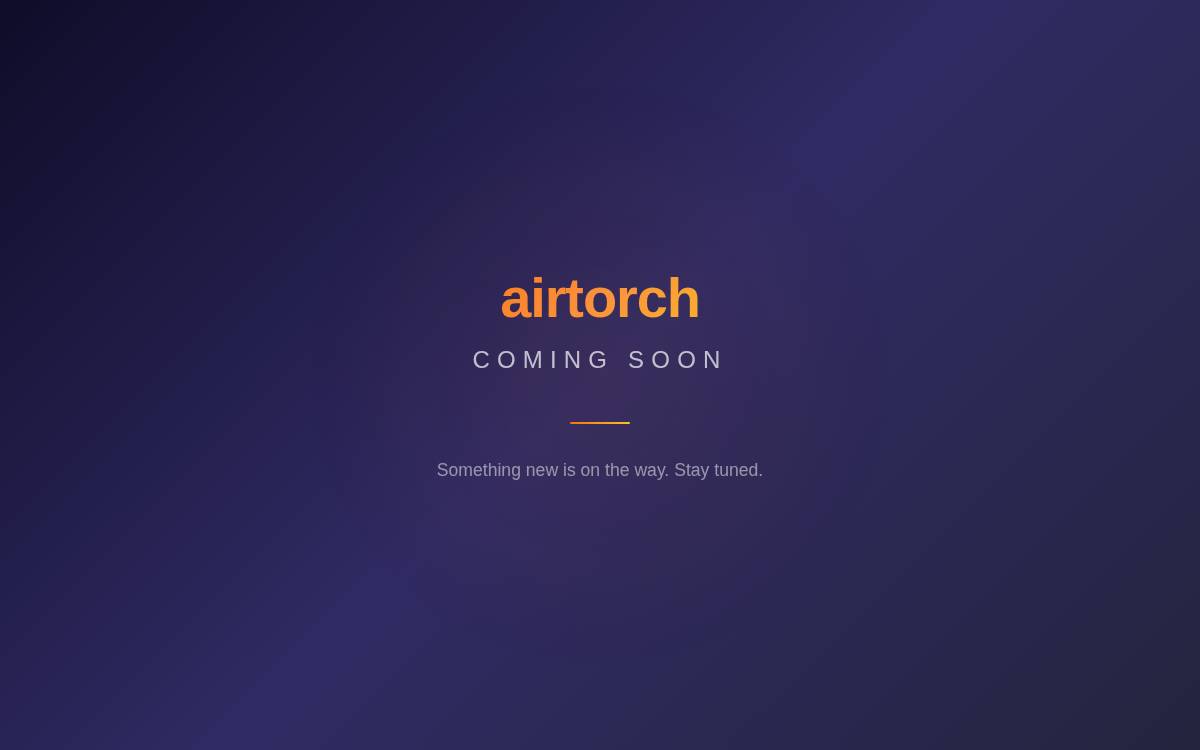 Airtorch website preview