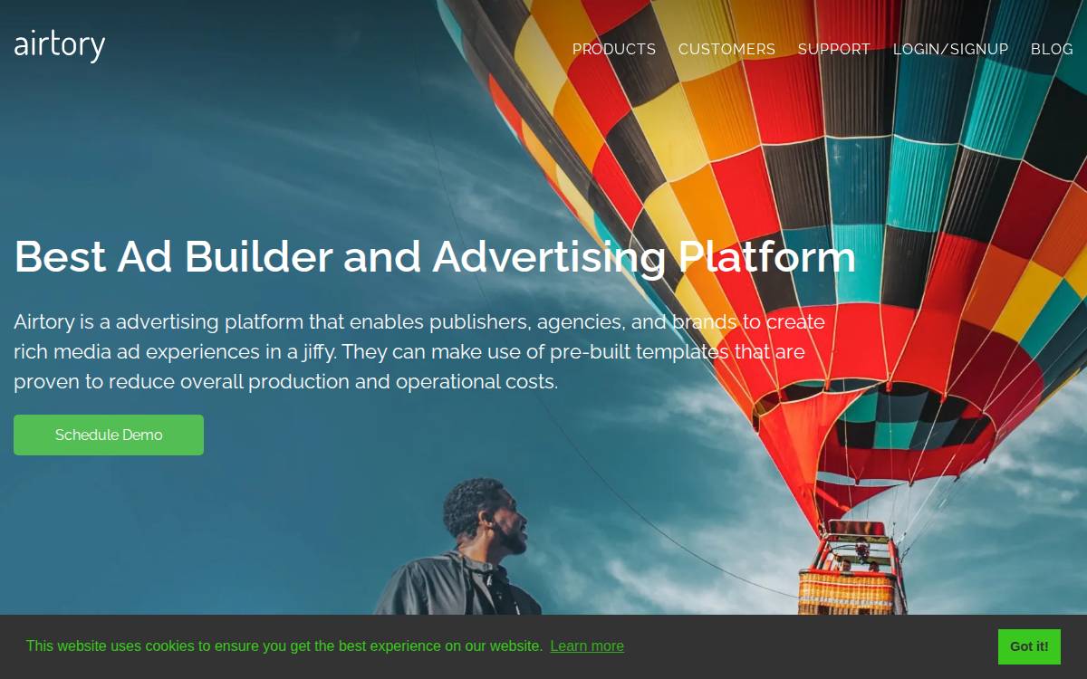 Airtory website preview