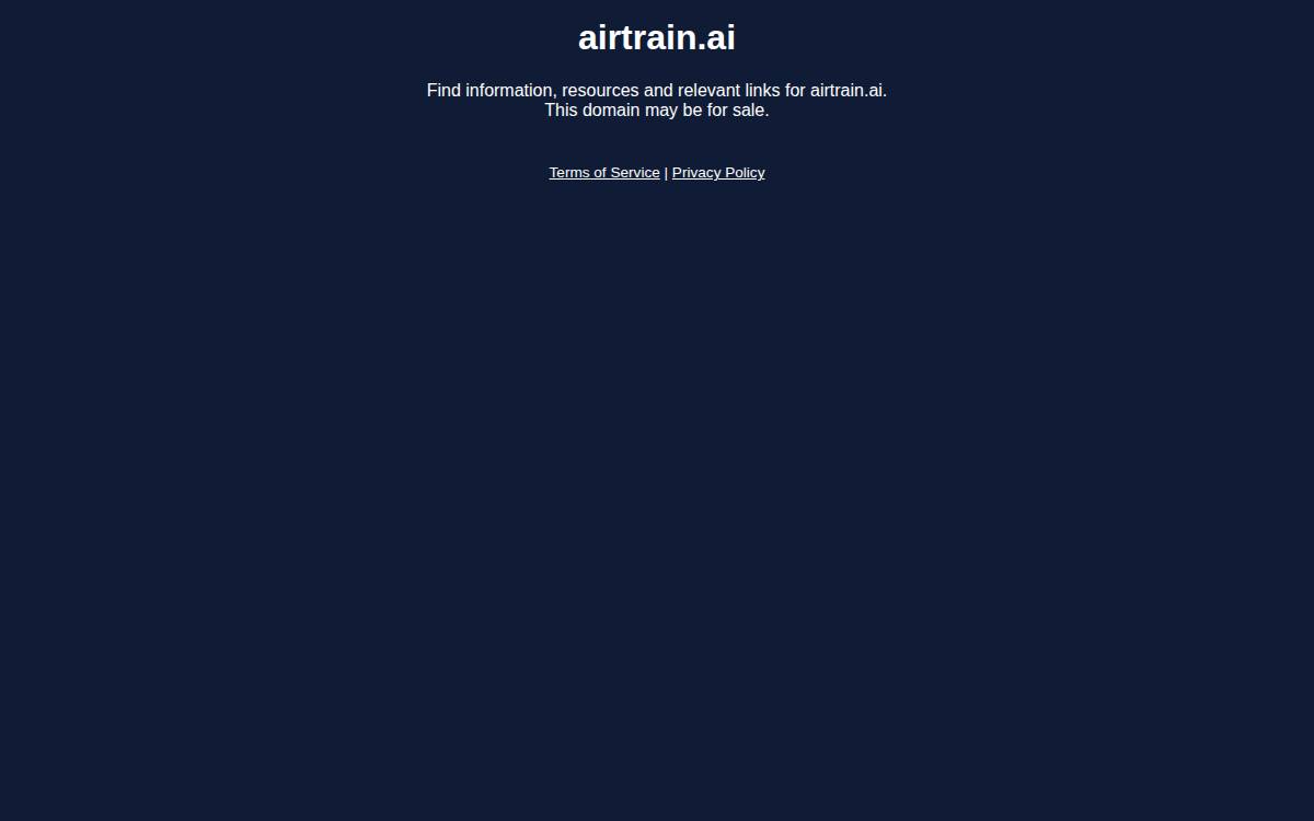 Airtrain AI website preview