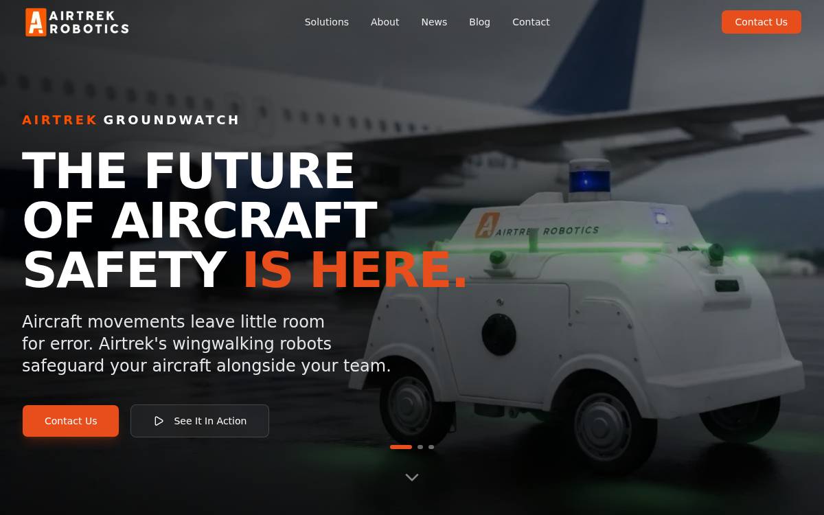Airtrek Robotics website preview