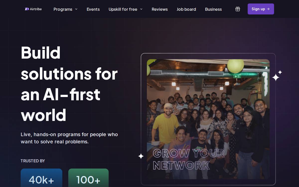 Airtribe website preview