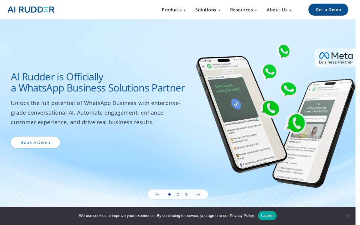 AI Rudder website preview