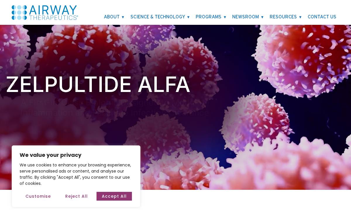 Airway-Therapeutics website preview