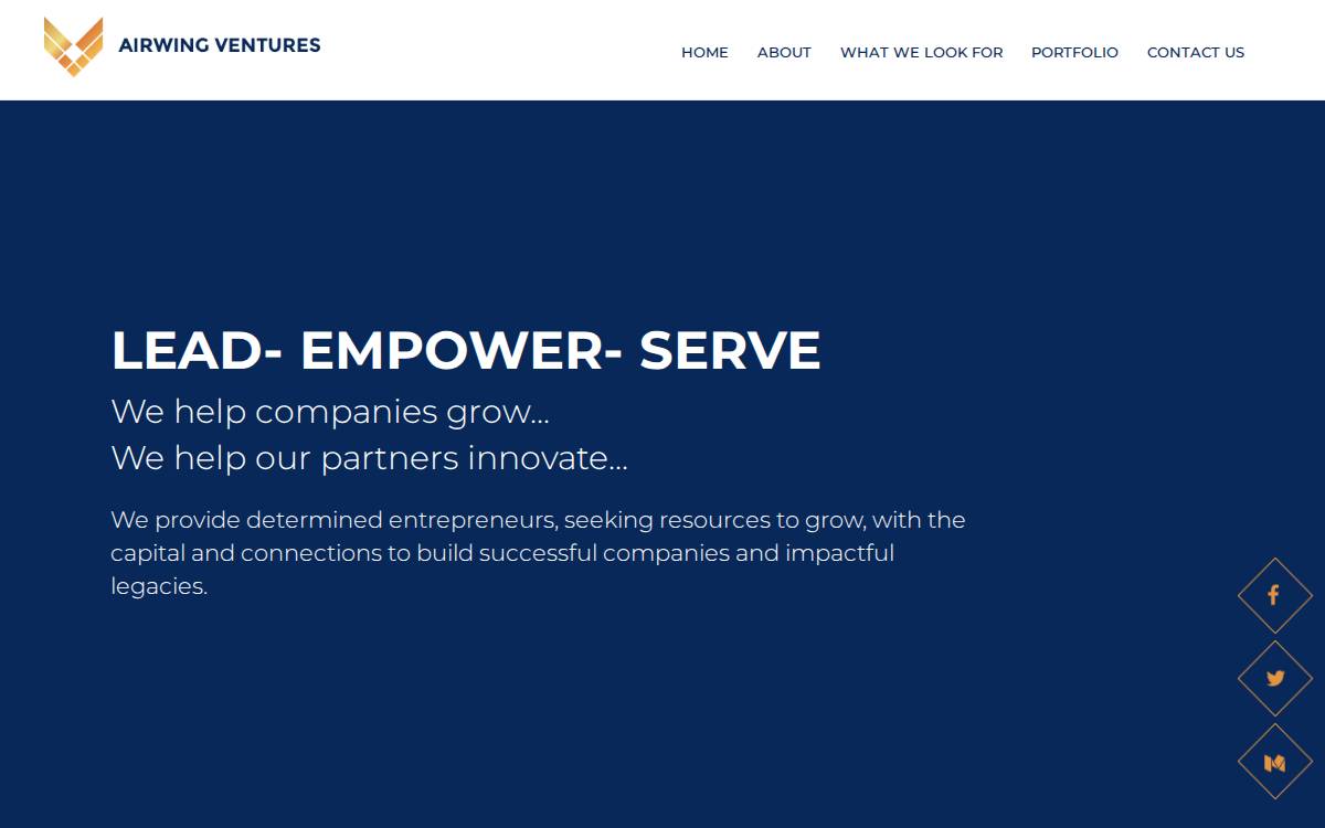 Airwing website preview
