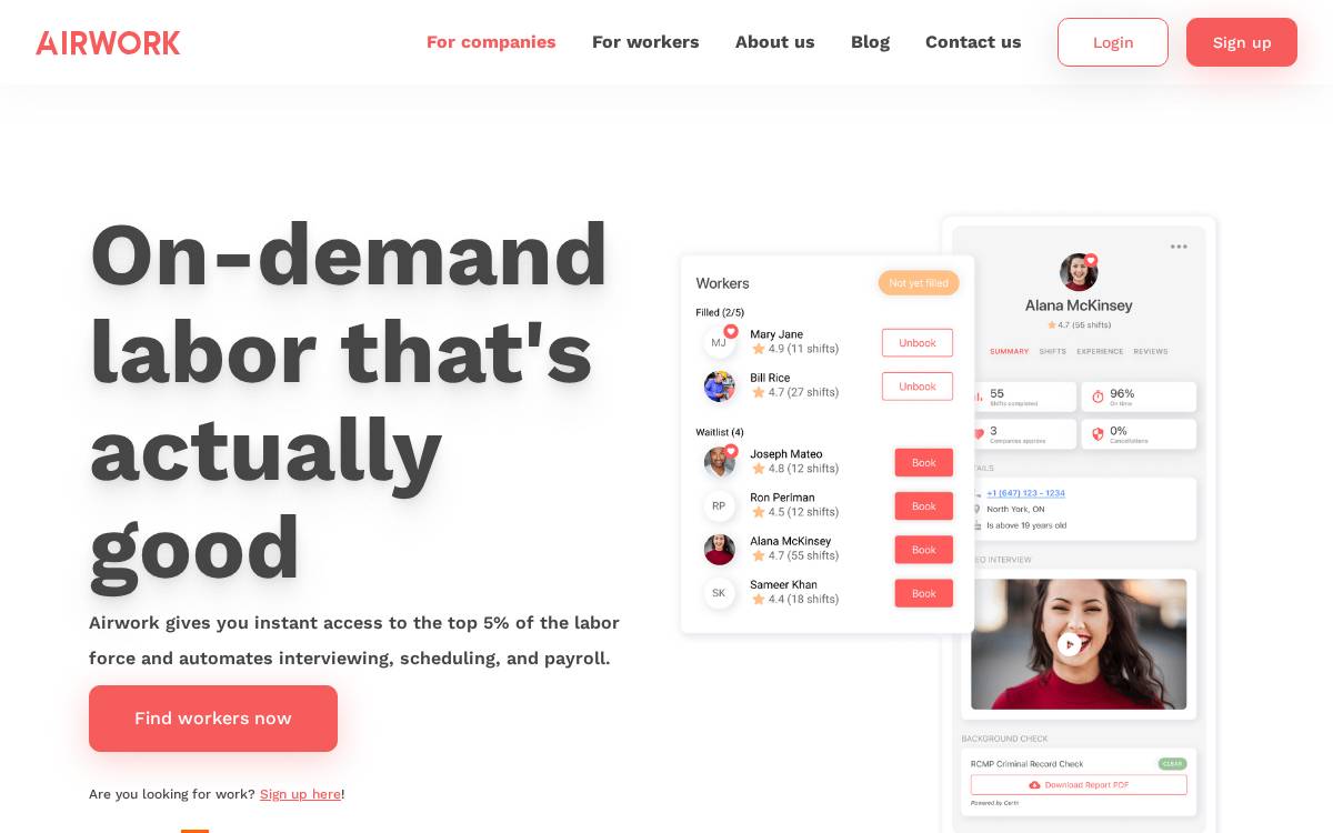 Airwork website preview
