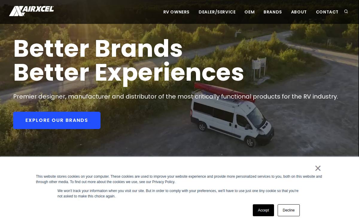 Airxcel website preview