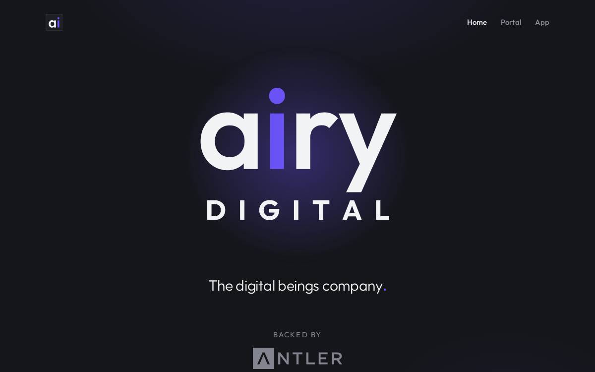 Airy website preview