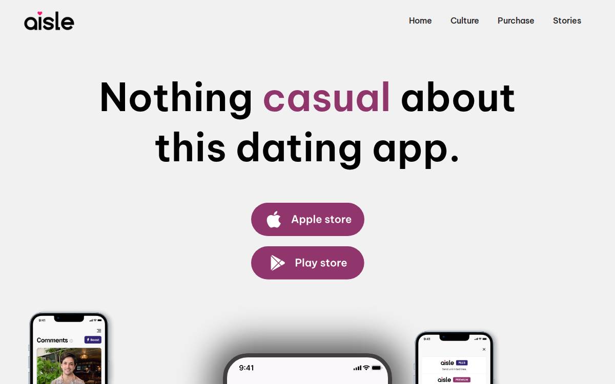 Aisle website preview