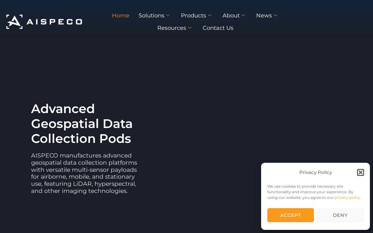 AISPECO Surveying and Mapping systems website preview