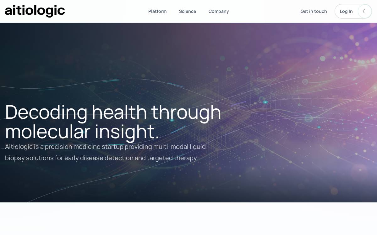 Aitiologic website preview