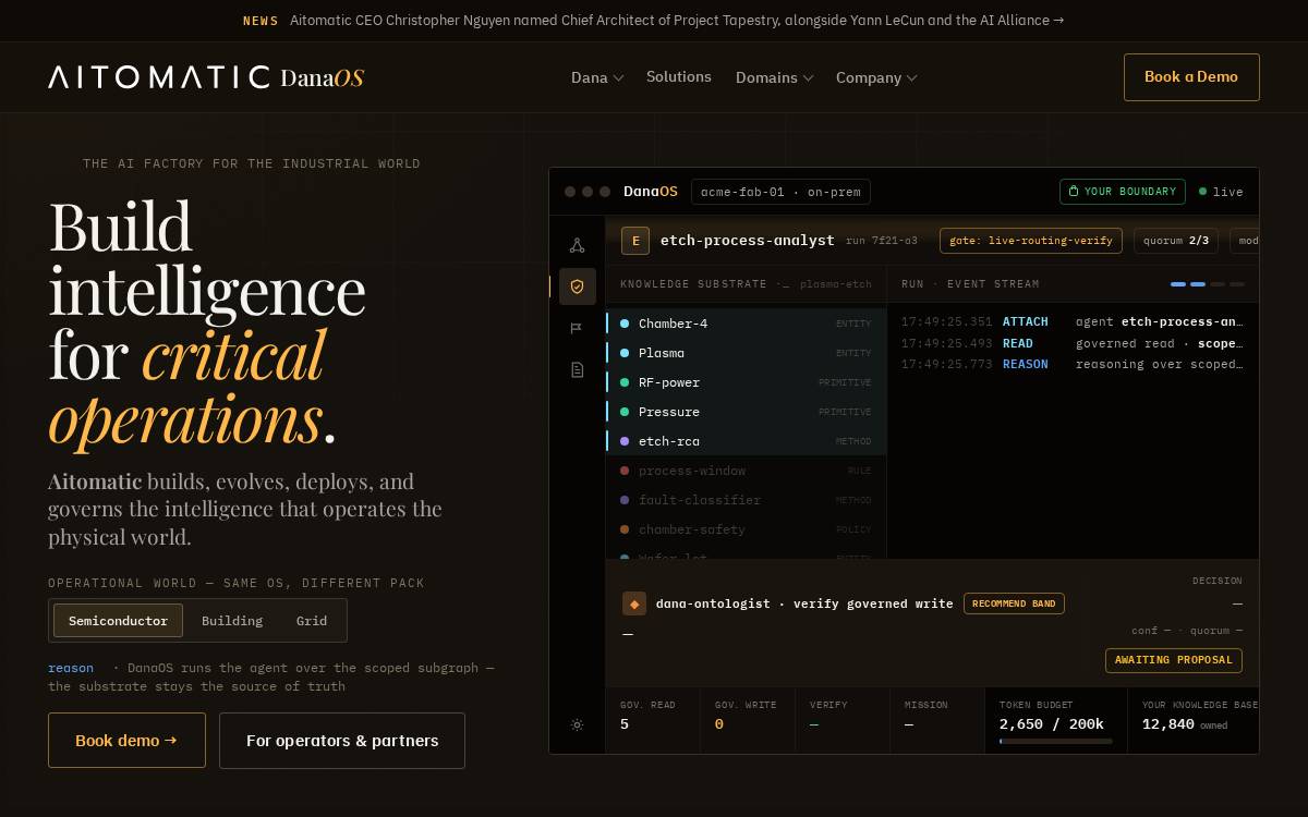 Aitomatic website preview
