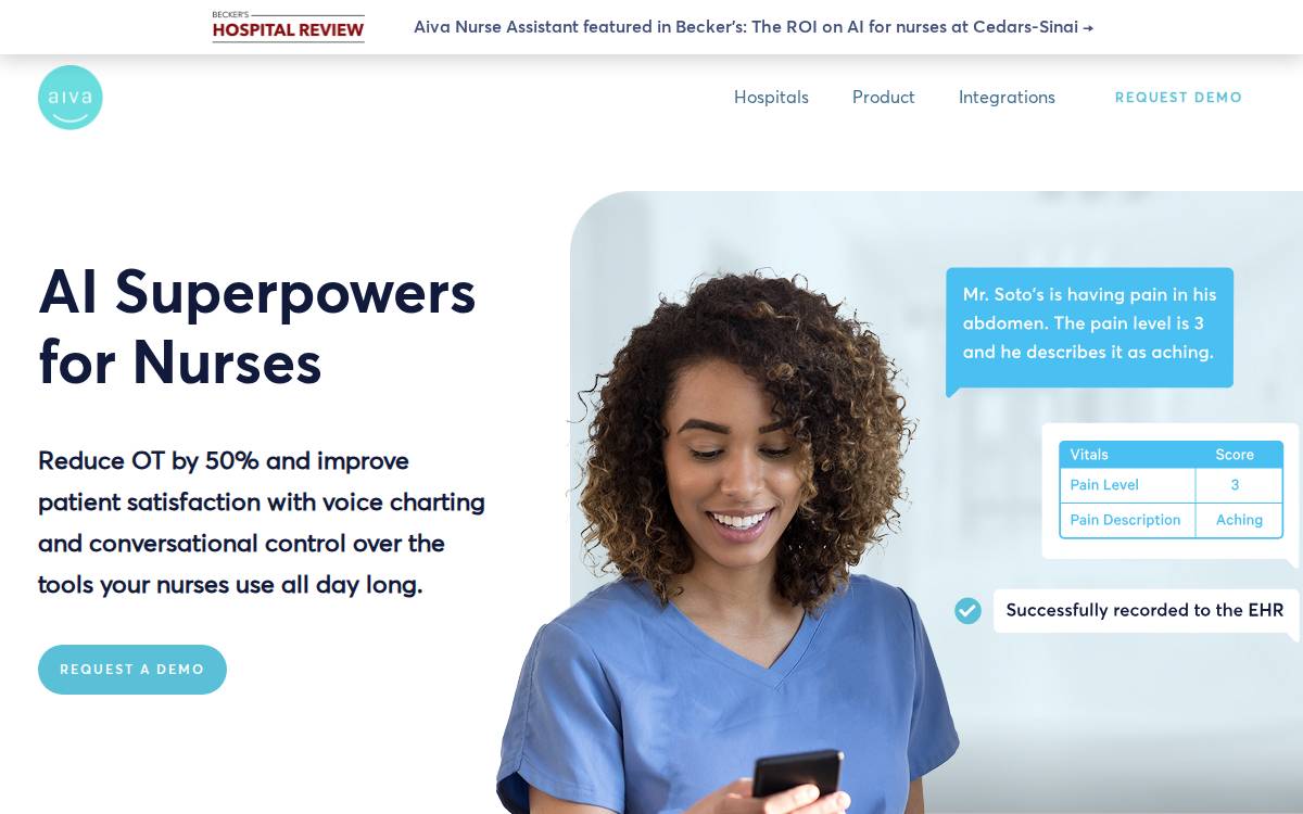 Aivahealth website preview