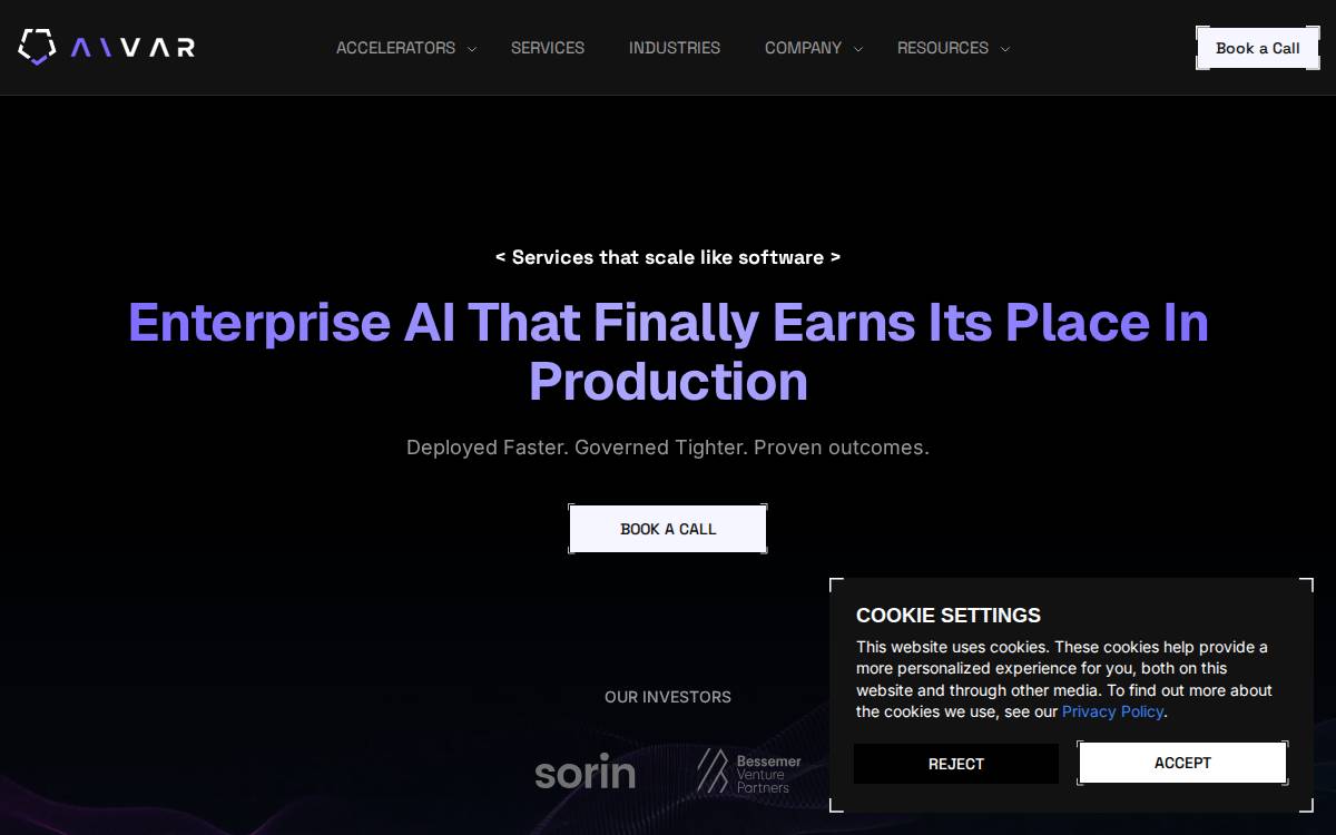 Aivar website preview