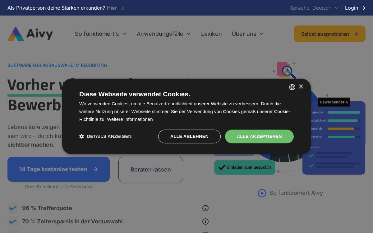 Aivy website preview