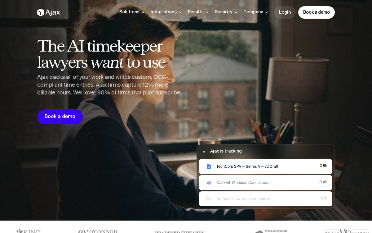Ajax LegalTech New York website preview