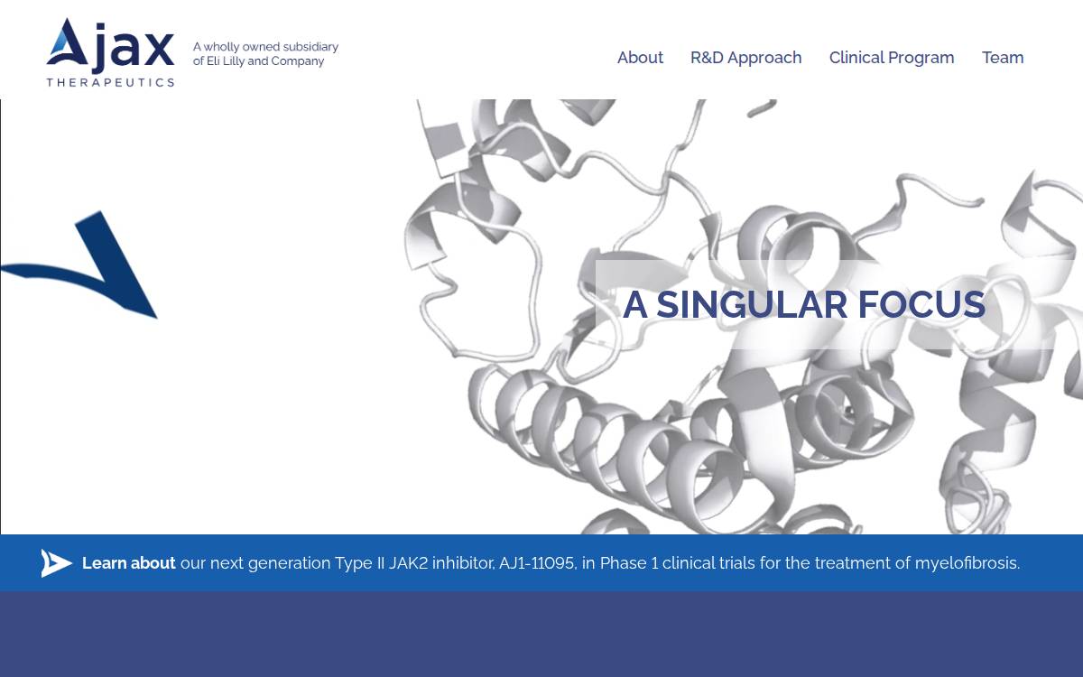 Ajax Therapeutics Inc. website preview