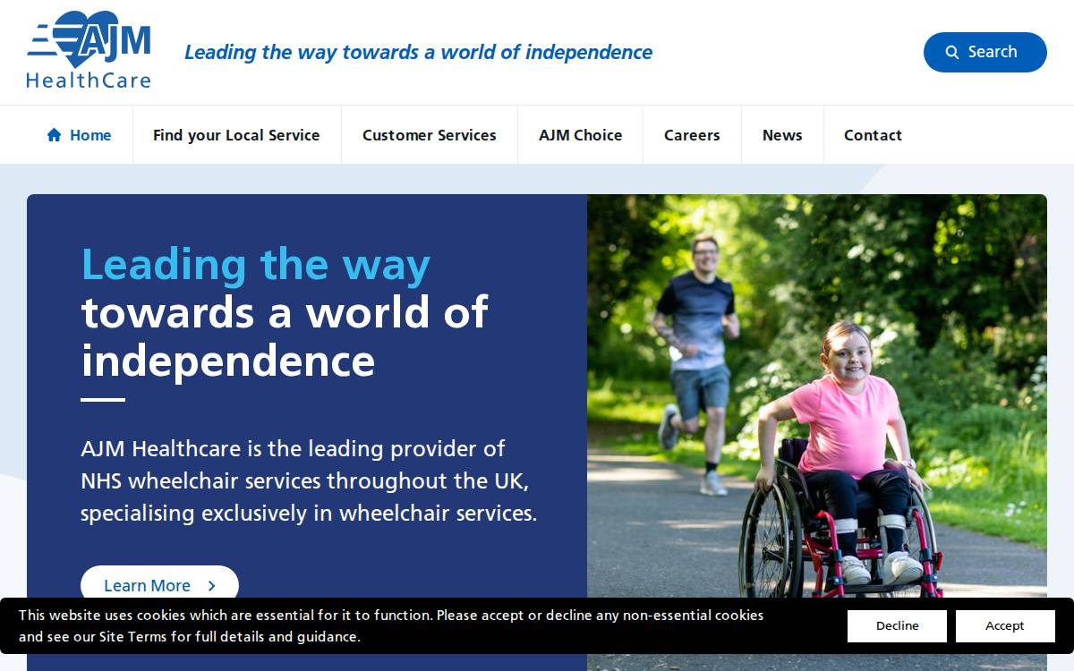 Ajm Healthcare website preview