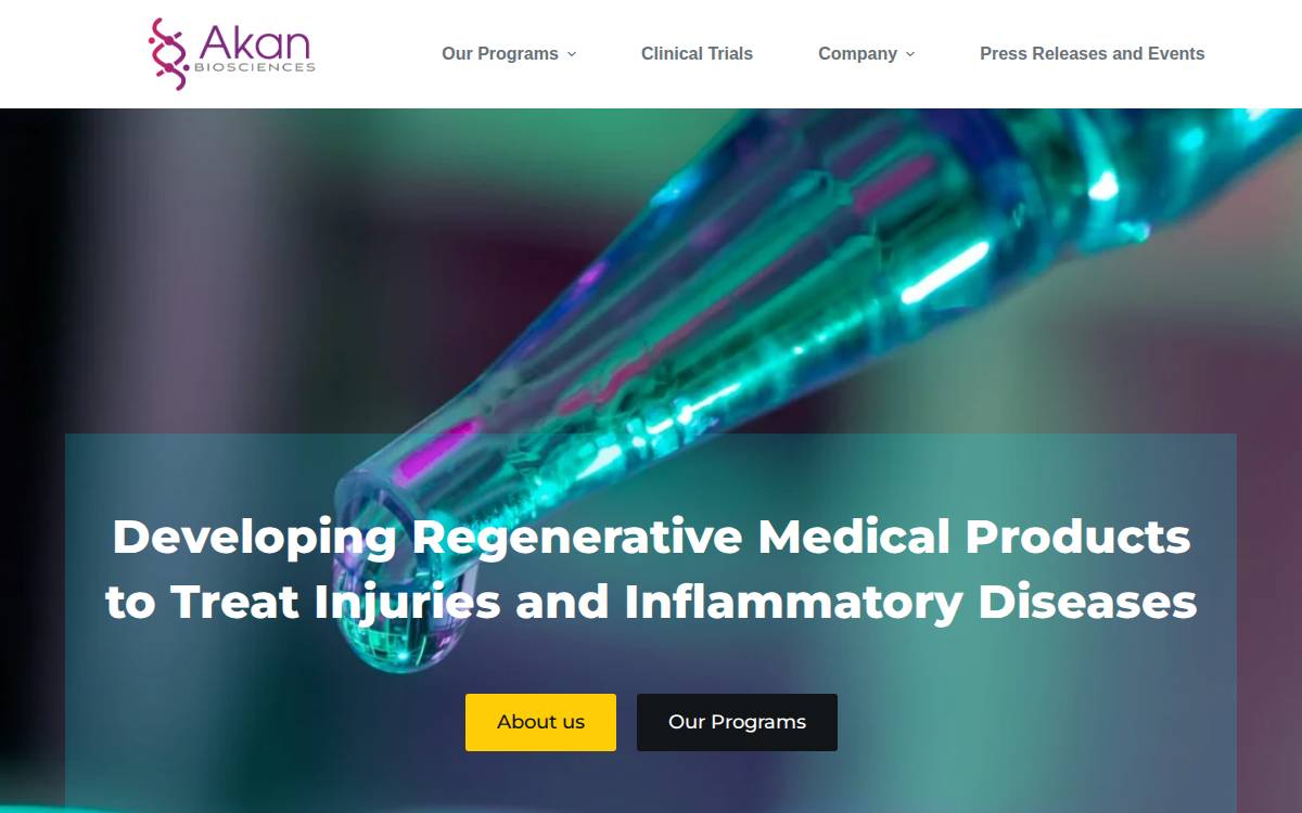 Akan Biosciences website preview