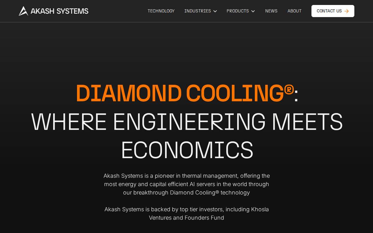 Akash Systems website preview